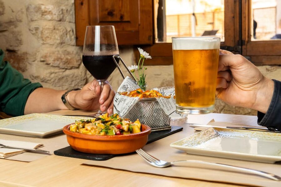Alcudia: Self-Guided Gourmet Tapas and Wine Tour - Local wine, sangria, beer, or something alcohol-free