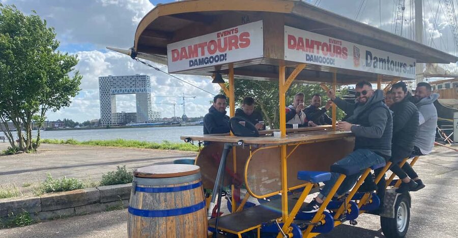 Amsterdam: The Original BUBBLES & BIKE Private Prosecco Tour - Starting under the viaduct near Sloterdijk
