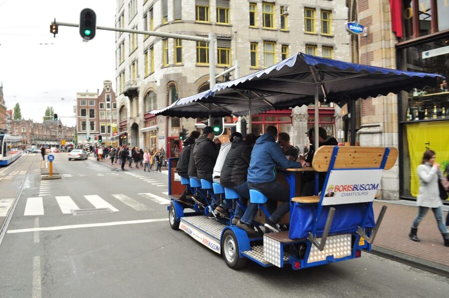Amsterdam: The Original BUBBLES & BIKE Private Prosecco Tour - What you see outside the busy centre