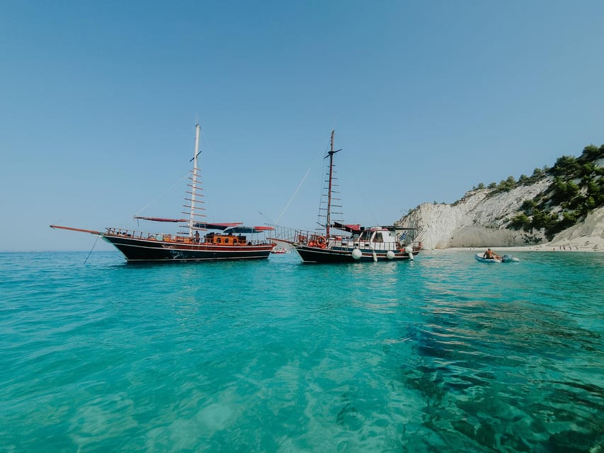 Argostoli: Full-Day Boat Trip with Lunch & Wine - What the $76 price really covers