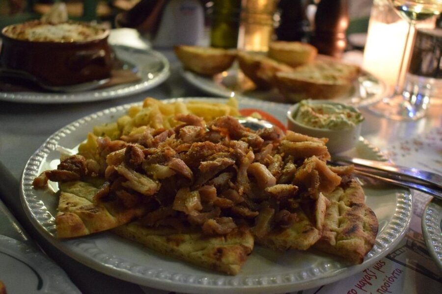 Athens: Premium Food and Wine Tasting Tour in the evening - The sit-down Greek dinner