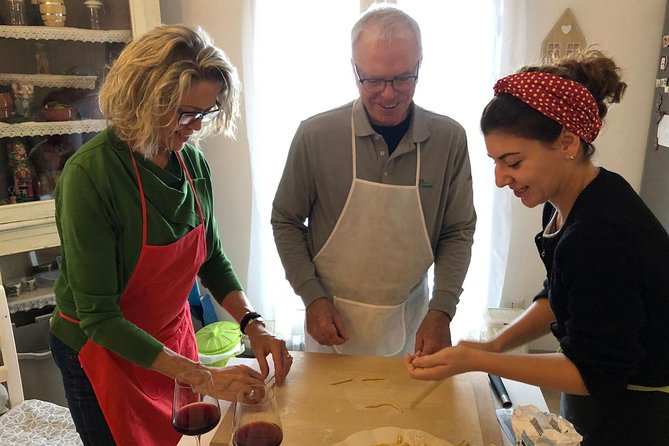 Authentic Cooking with Locals: Meal, Wine & Scenic Views - Eating what you made above Praiano