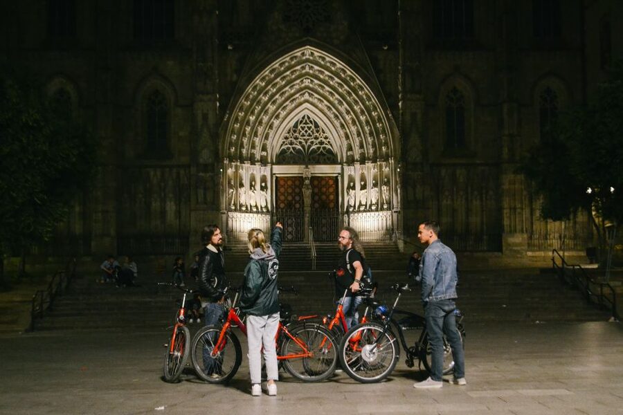 Barcelona Bike Tour by Night with Cava - Starting at Plaça Sant Jaume in the Gothic Quarter