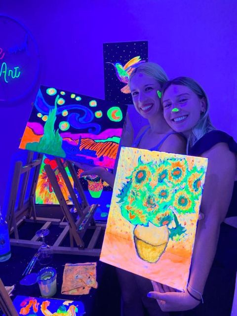 Barcelona: Fluorescent Paint and Wine Workshop - Who will enjoy it most