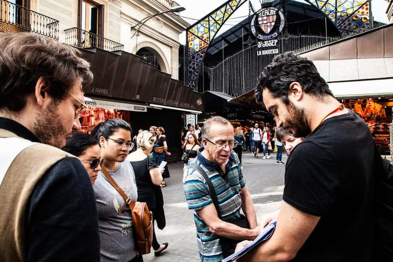 Barcelona: Markets Tour With Food and Wine Tasting Upgrade - La Rambla and the Miró mosaic