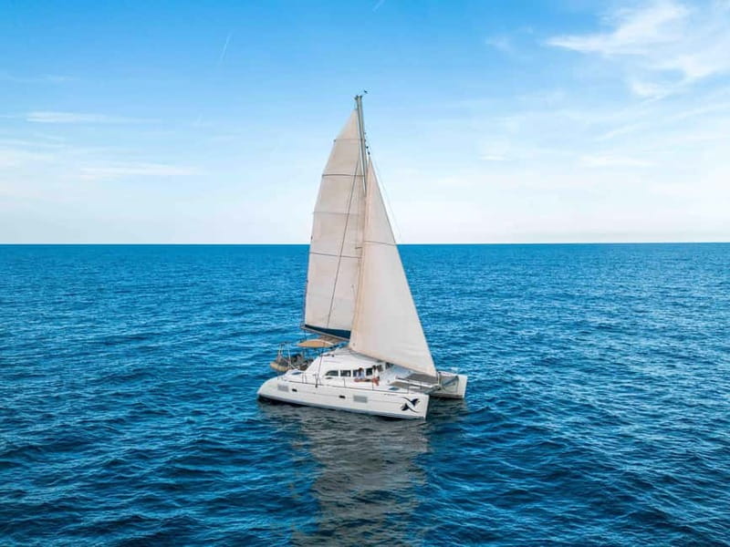 Barcelona: Sunset Catamaran Cruise with Wine and Tapa - From the nets to the rear deck