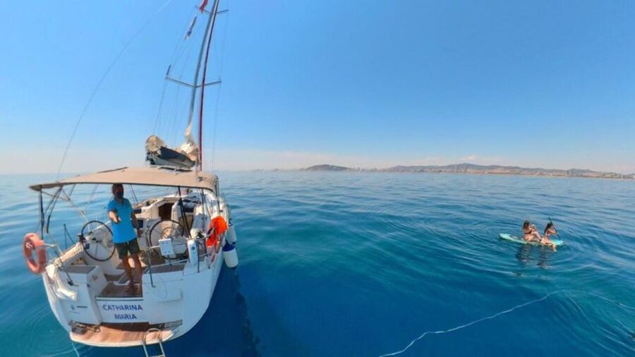 Barcelona: Sunset Sailing Experience with Snacks and Cava - Swimming, paddle boarding, and floating in the sea