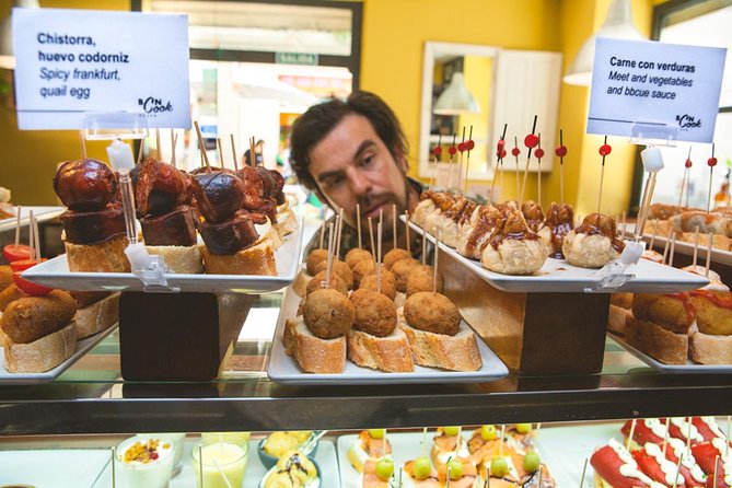 Barcelona Tapas & Wine Private Tour in Traditional Taverns - Stop Five on Carrer de Blai: One Last Pintxo and a Choice of Wine