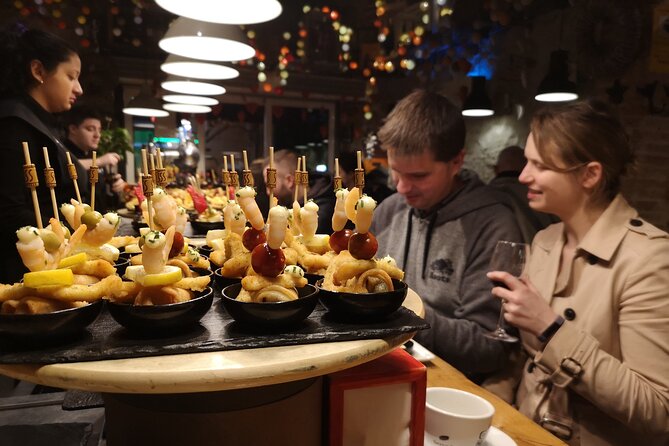 Barcelona Tapas & Wine Private Tour in Traditional Taverns - Stop One on Carrer de Blai: Croquettes and Creative Pintxos