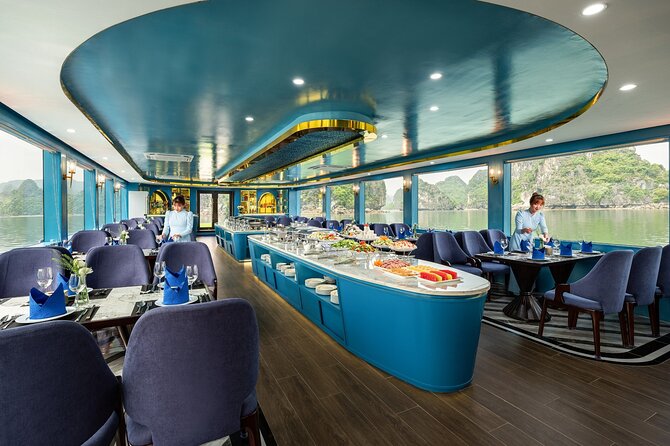 BEST SELLER - Halong 5 Star Day Cruise: Buffet, Wine & Jacuzzi - Buffet lunch with plenty of choice