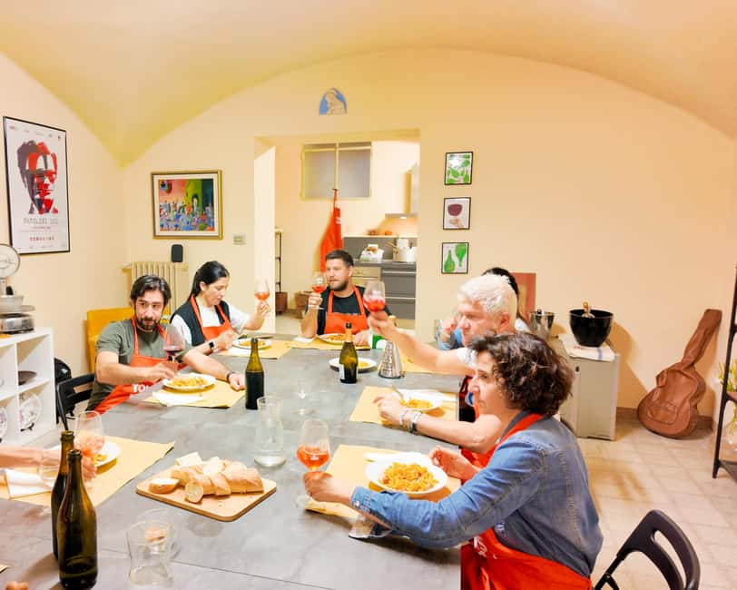 Bologna: Pasta Cooking Class, Ragu, Spritz, Wine & Gelato - Eating tagliatelle with prepared Bolognese ragù