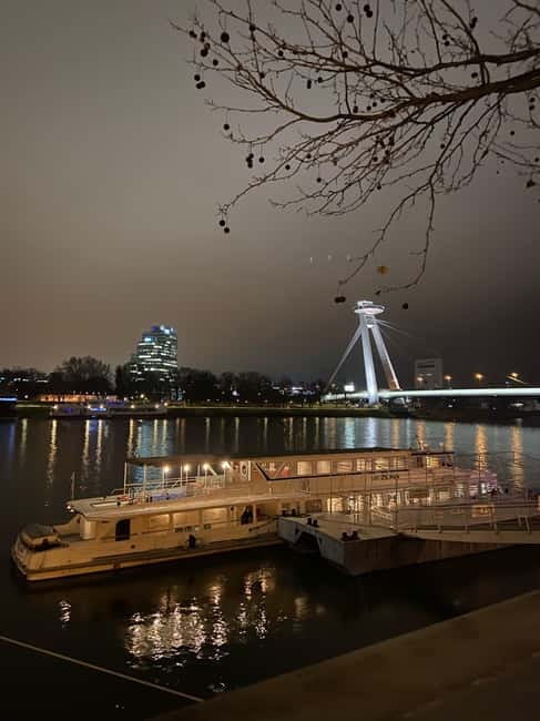 Bratislava: Panorama Cruise with Unlimited Prosecco - Turning near Lanfranconi Bridge