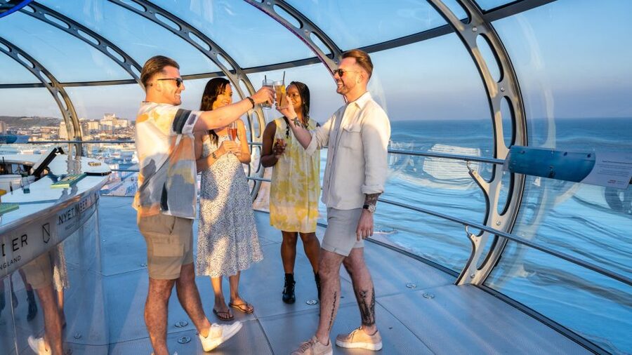Brighton: i360 Entry & Champagne (Soft Drink for Under 18s) - The Sky Bar drink: a small extra with real value
