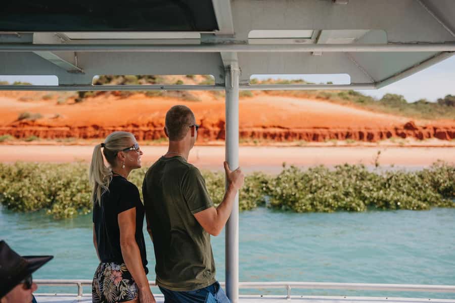 BROOME: SCENIC & PREHISTORIC CRUISE- Wine & Gourmet Platters - Getting onto Brahminy Kite