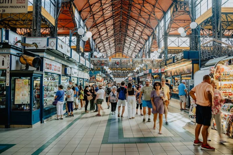 Budapest: Food Tour Market to Tavern: 14+ Tasters & Wines - Walking through central Budapest