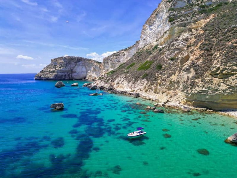 Cagliari: Devil's saddle boat tour, 4 stops and prosecco - Calamosca offers a calm water break