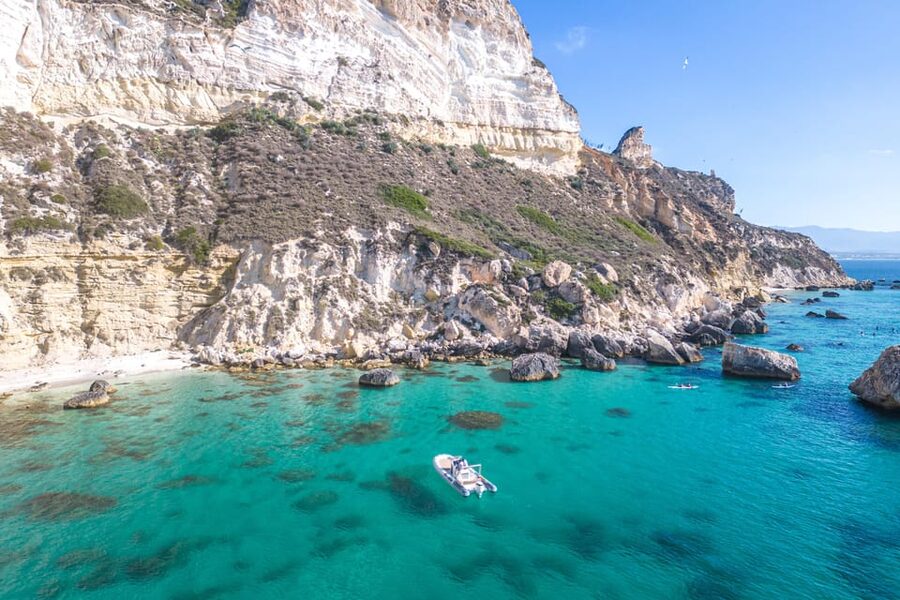 Cagliari: Zodiac Boat Tour, 3-4 SwimStops, Wine & Snorkeling - Cala Mosca: the first chance to swim