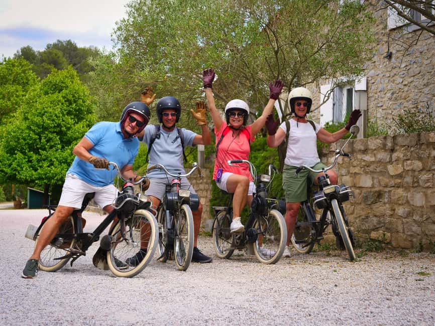 Carcassonne: Solex tour with guide and wine tasting - Riding from town into the Languedoc countryside