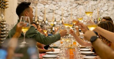Volcanic Wine Tasting in a Metropolitan Market