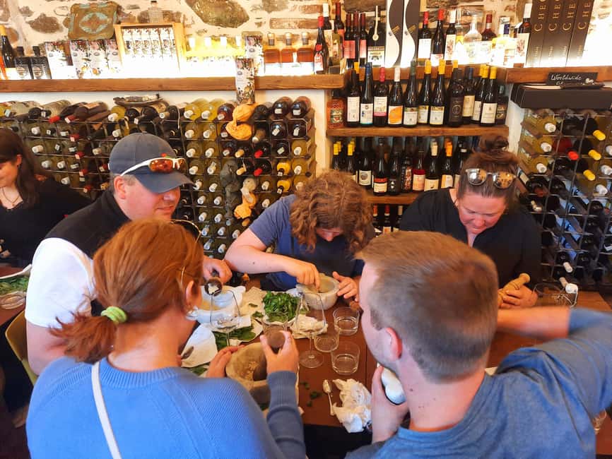 Cinque Terre: Pesto Making Class with Wine and Food Tasting - A stone cellar beside Vernazza station