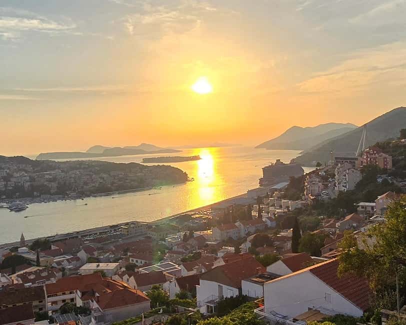 Dubrovnik Sunset Tour with Scenic Views and Local Wine - The best sunset stop and the private wine option