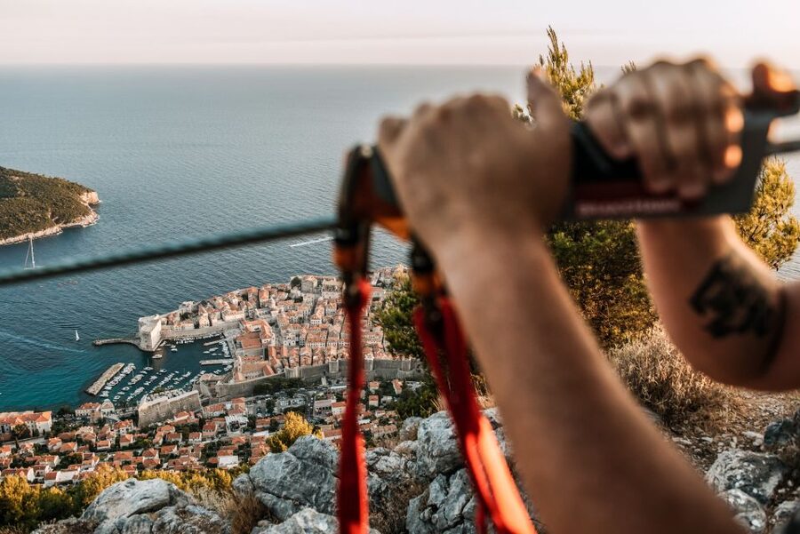 Dubrovnik: Sunset Zip Line Experience Followed by Wine - Safety training before the main lines