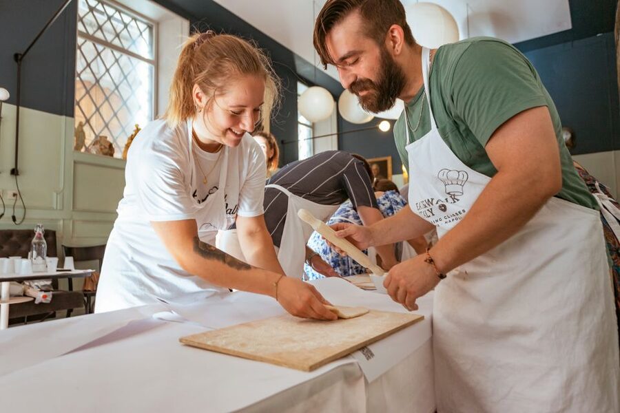 Fettuccine & Tiramisù: Cooking Class with Wine & Limoncello - Picking tomato and basil, amatriciana, or cacio e pepe