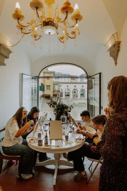 Florence: Paint&Wine with the view of Ponte Vecchio - Timing, group size, and practical planning