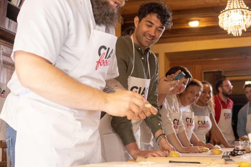 Florence: Pasta & Tiramisu Class with Unlimited Wine - Tagliatelle and ricotta ravioli by hand