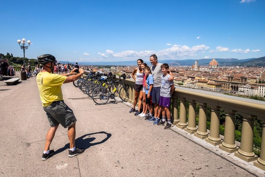 Florence: Tuscany Bike Tour with Wine & Olive Oil - Leaving Florence through Oltrarno