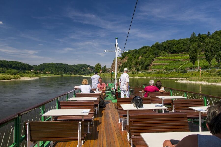 From Dresden: Saxon Wine Route Steamer Day Cruise - The Elbe gives you a gentler view of Saxony