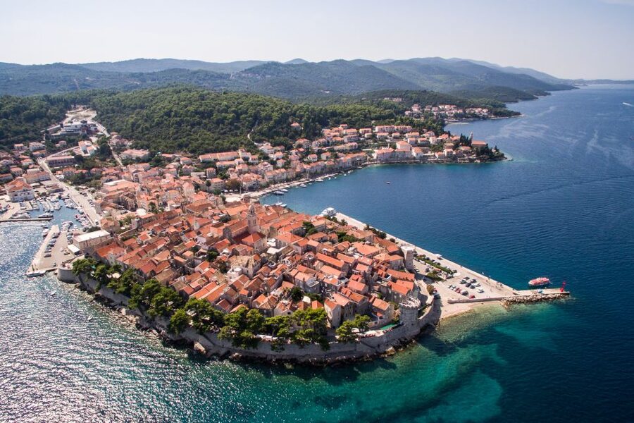 From Dubrovnik: Island of Korčula with wine tasting - The ferry from Orebić to Korčula