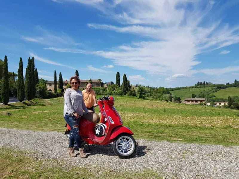 From Florence: Tuscany Vespa Tour with Lunch & Wine - The second ride toward San Gimignano