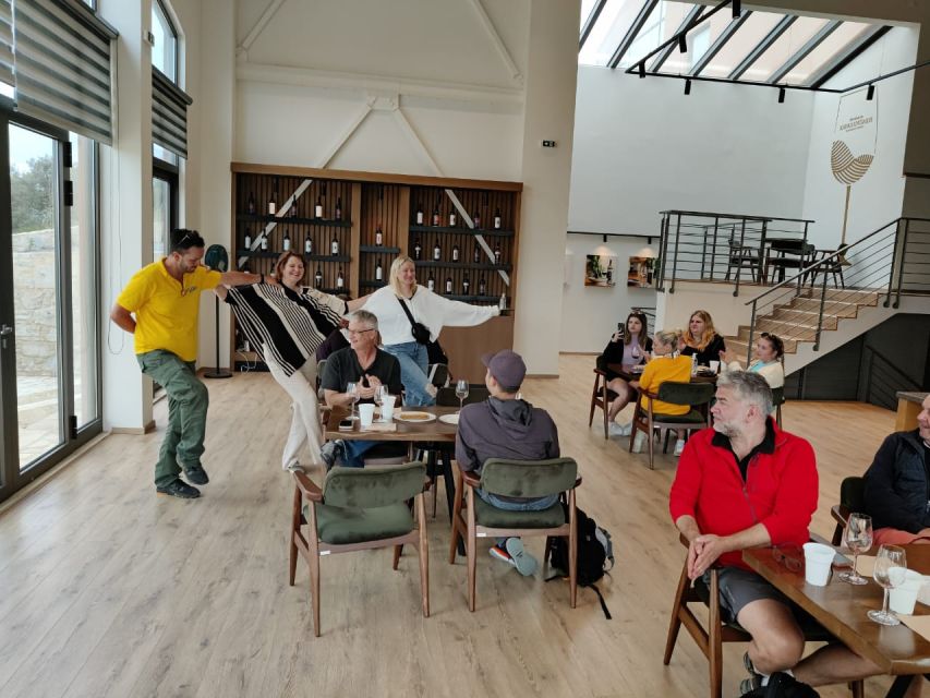 From Heraklion: Matala Beach - Caves & winery Full Day tour - Key points at a glance