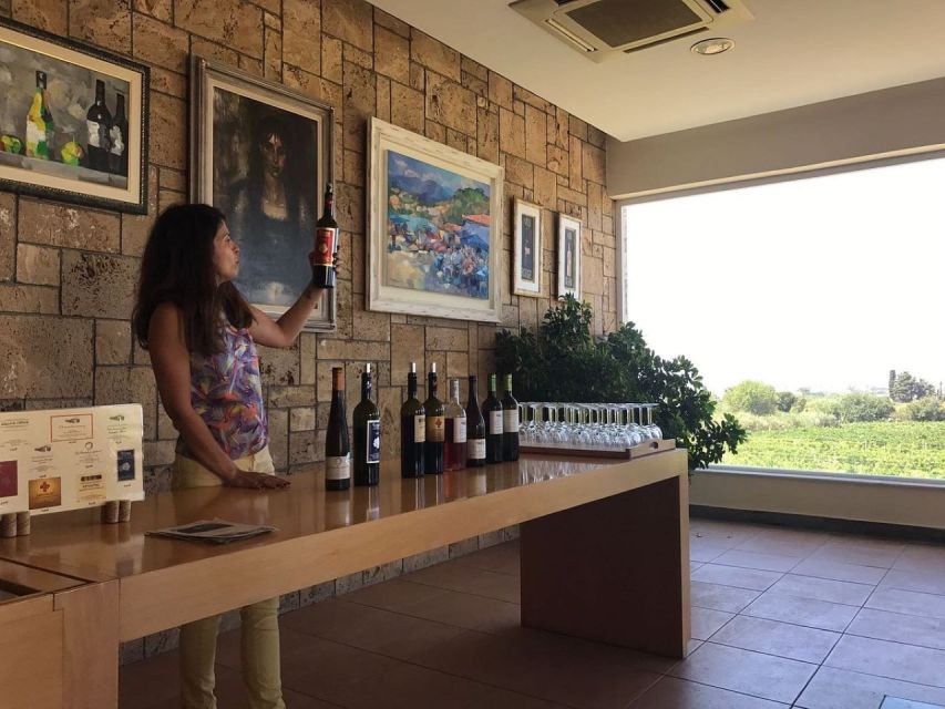 From Kos: Tour of 2 Wineries with Wine Tasting & Small Bites - Pickup, Group Size, and Timing