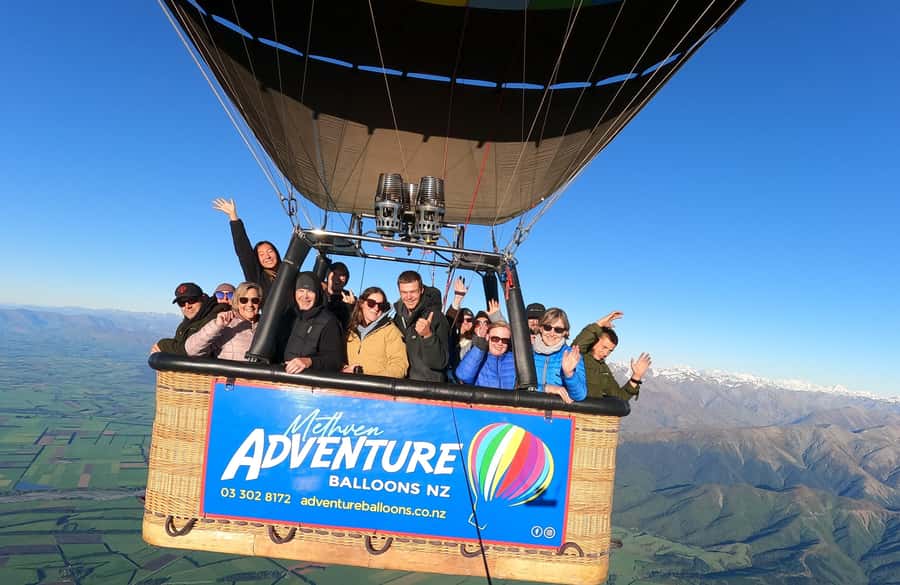 From Methven: Hot Air Balloon Flight in Canterbury with Wine - Watching the balloon take shape