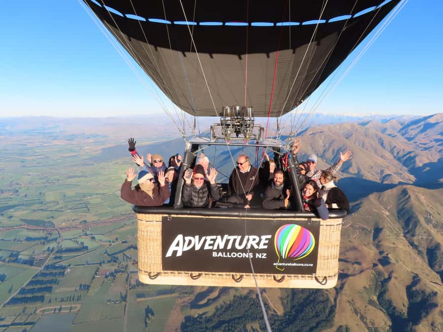 From Methven: Hot Air Balloon Flight in Canterbury with Wine - Sparkling wine, juice, and a simple finish