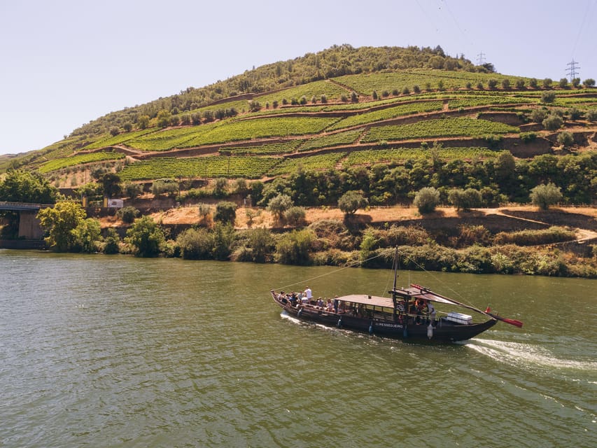 From Pinhão: Douro Valley Rabelo Boat Tour with Port Wine - Reaching Foz Tua Dam