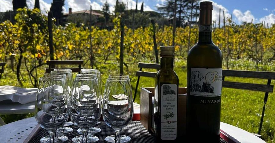 From Rome: Half-Day Frascati Wine Tour with Farmhouse Lunch - Walking through Frascati before the wine farm