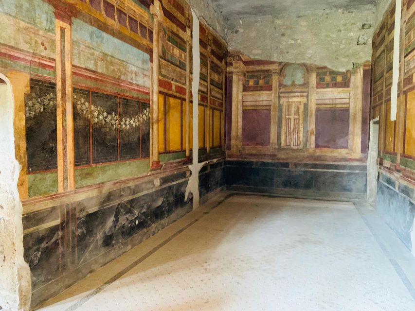 From Sorrento: Full-Day Pompeii & Wine Tasting Tour - Walking through Pompeii with a guide