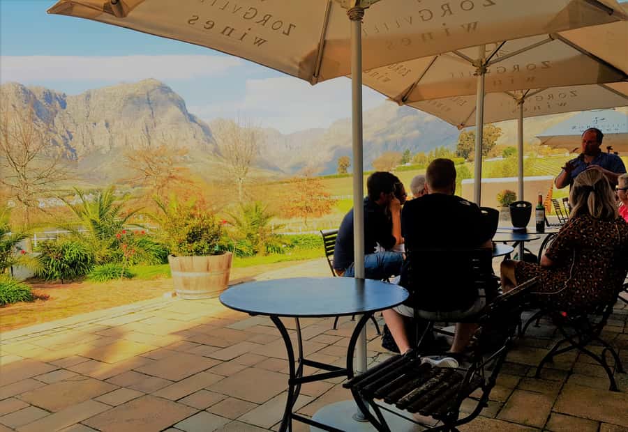 From Stellenbosch: Hop-On Hop-Off Wine Tour Southern Route - Blaauwklippen for old-world style and food