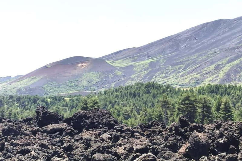 From Taormina: Etna Walking Tour and Wine Tasting in Winery - Walking across lateral craters and lava flows