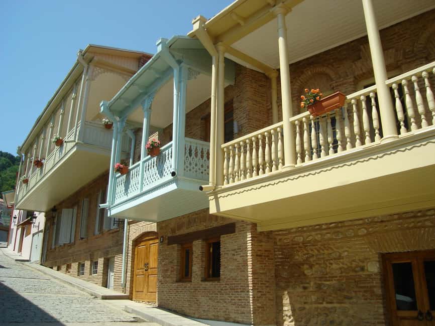 from Tbilisi to Kakheti Tour Sighnaghi, Bodbe & Wine Tasting - Manavi starts the tasting trail