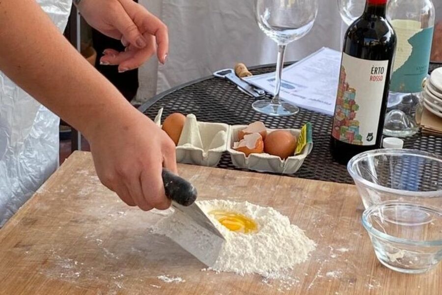 Genova: Homemade Pasta & Pesto Local Chef Class with Wine - Mixing, Rolling, and Shaping Fresh Pasta