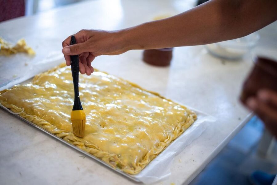 Greek Cooking Class with a Local Chef, Wine, & Meal in Drios - Cooking Greek food in Drios, one dish at a time