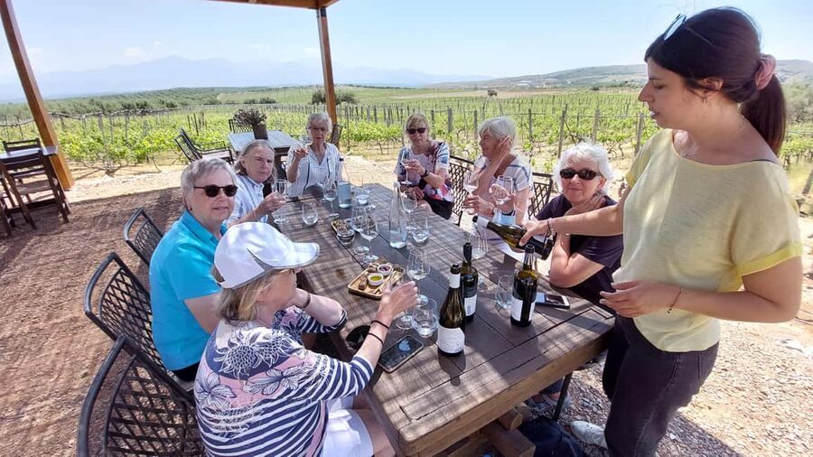 Heraklion: Cretan Wine Tasting Tour & Gourmet Lunch - The first winery: personal contact and local character