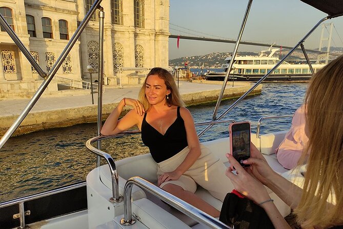 Istanbul Bosphorus Sunset Cruise with Wine on a Luxury Yacht - The European shore: palaces, bridges, and old Istanbul
