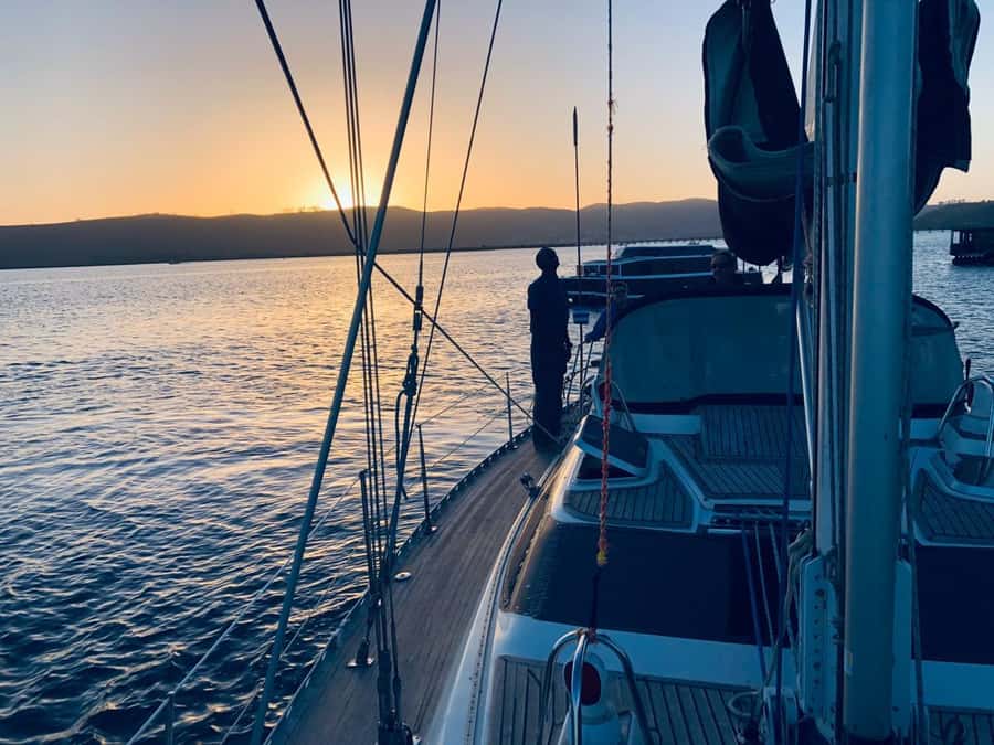 Knysna Sunset Sailing Cruise with Light Dinner and Wine - Sunset from the water