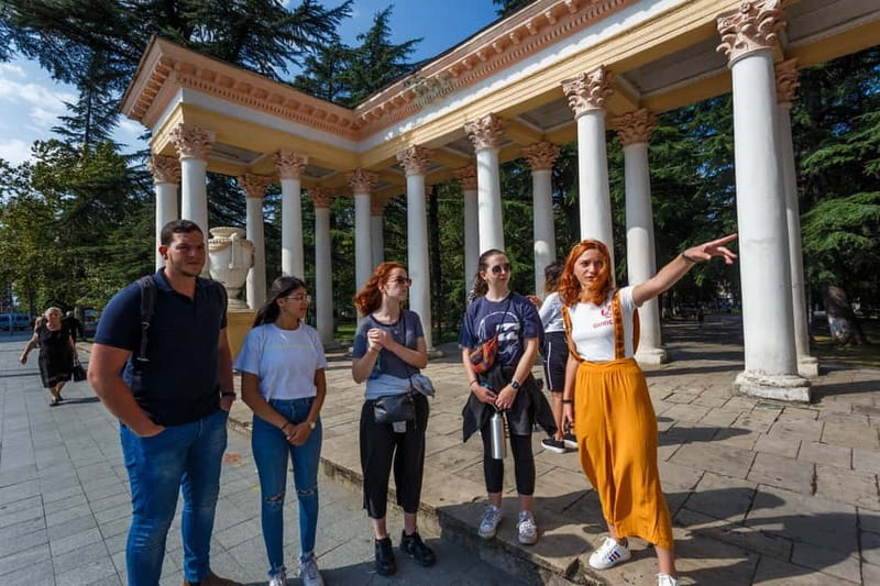 Kutaisi walking tour with A GLASS OF FINE WINE - The Kolkheti fountain and Kutaisi’s central square