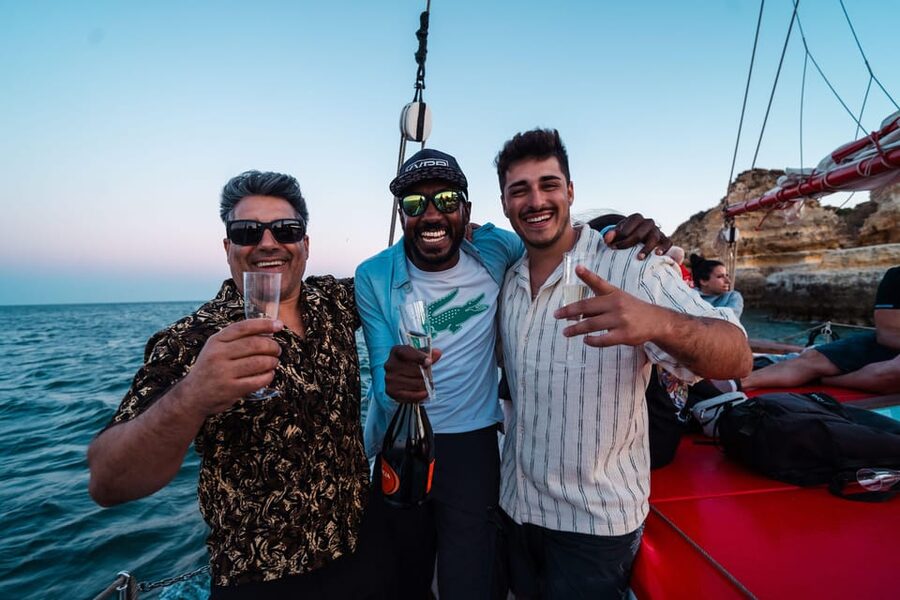 Lagos: Sunset Sail aboard a Traditional Boat with Prosecco - Watching the Algarve Coast From the Water